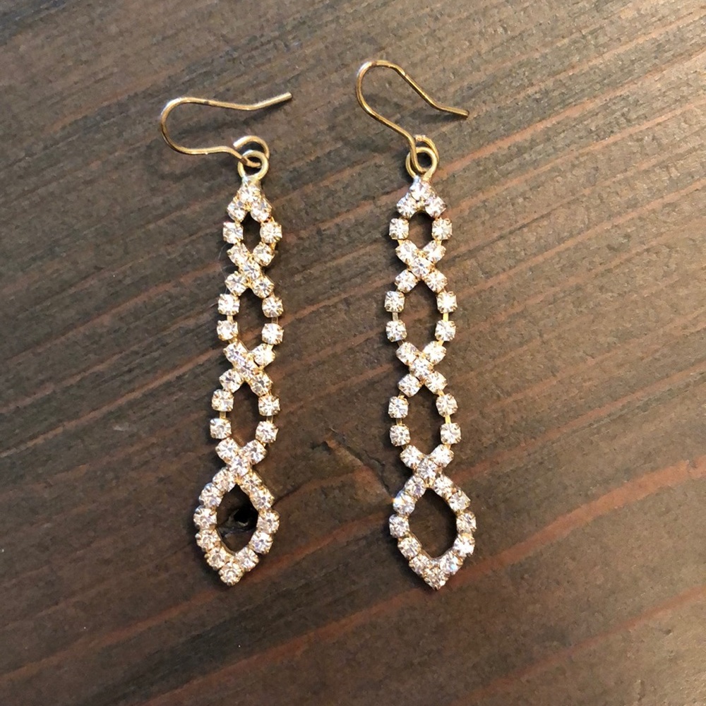 Rhinestone Dangle Earrings